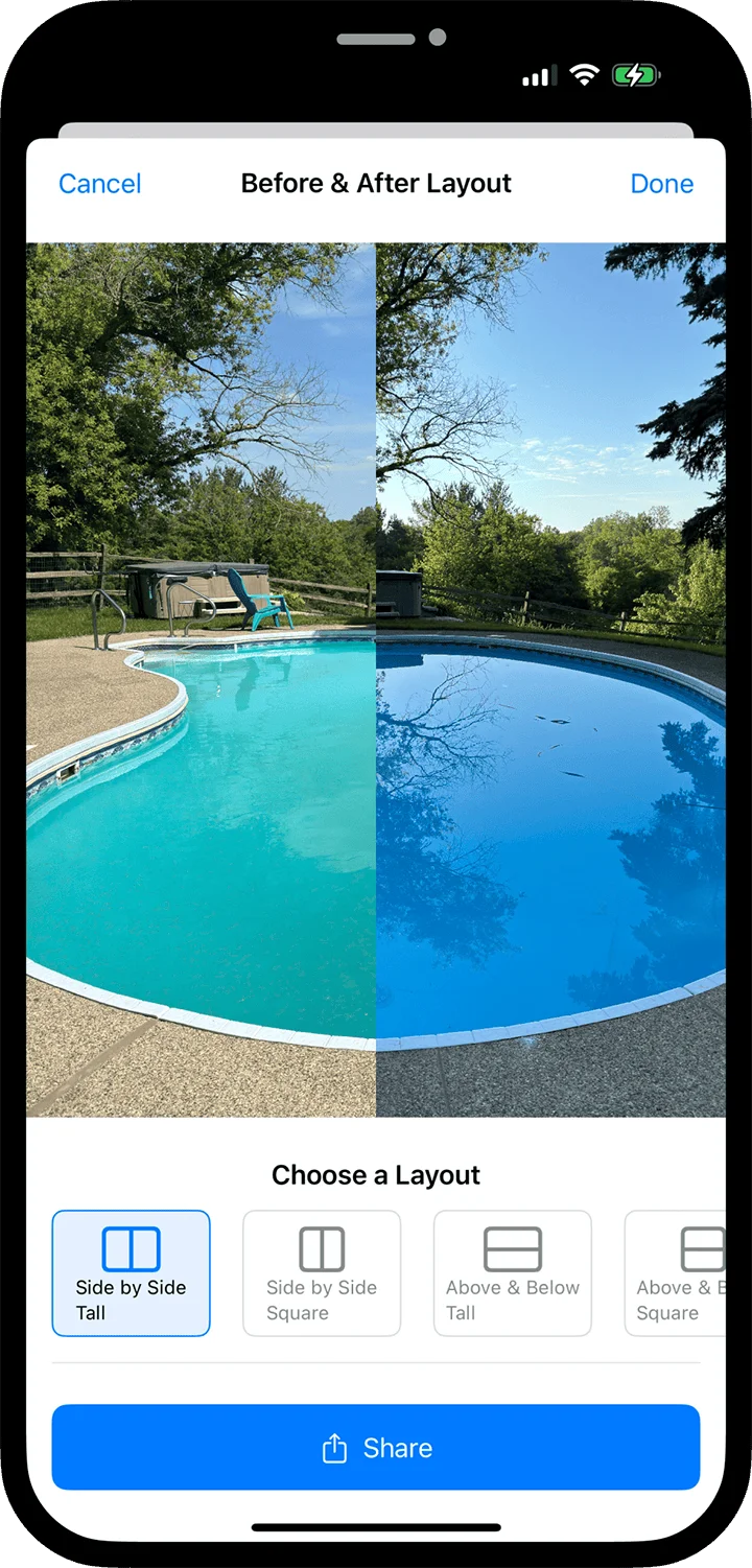 ProofRoll Before and After Screenshot
